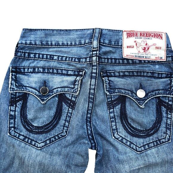 True Religion Jeans Size 32 RAINBOW BILLY Blue - Picture 8 of 9